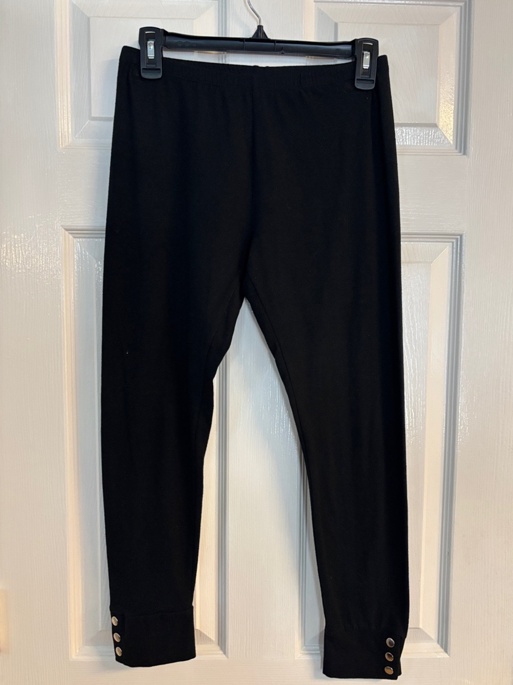 Black Women’s Leggings with Button Cuffs - Style & Co. Small